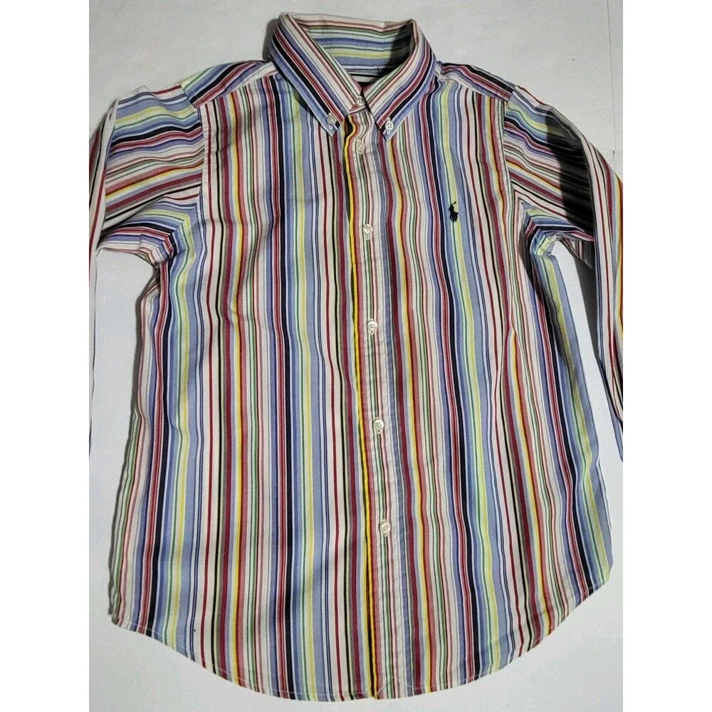 (#7) Polo BY Ralph Lauren Boys Multicolor Size 7 Long Sleeve Button Down